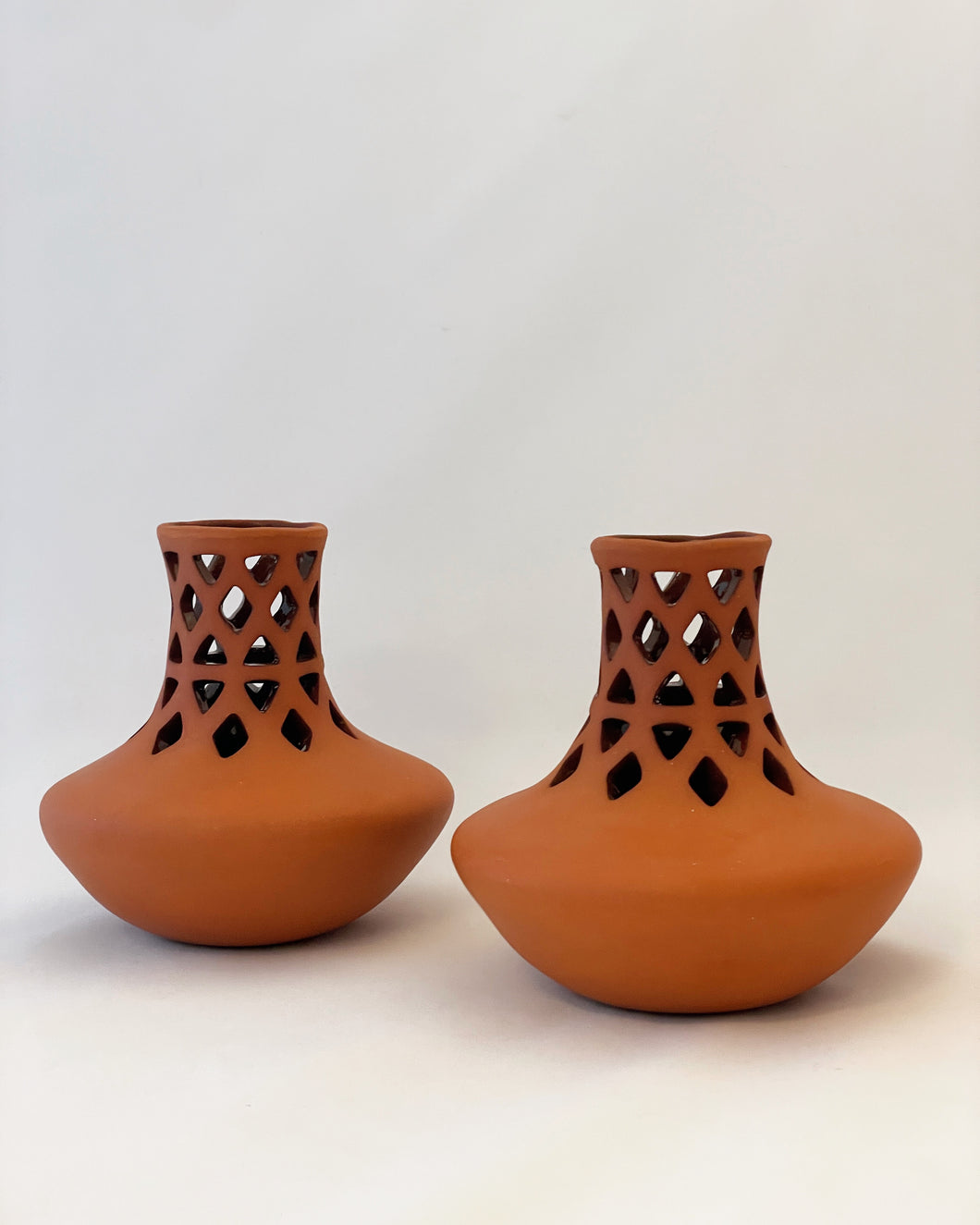 TERRA COTTA bud vases